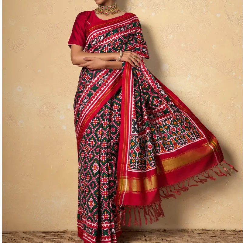 Wine Embroidered Party Wear Saree